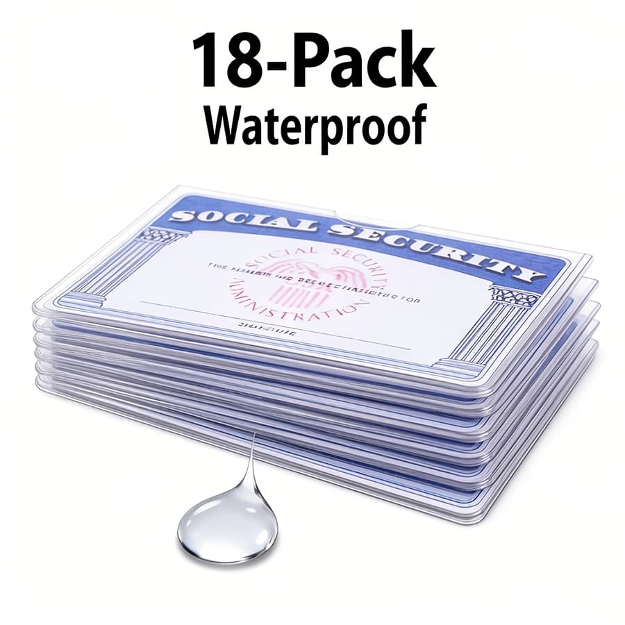 TEMU 2d 18pcs Pvc Card Sleeves-durable Clear Card Protectors For Id, Credit, Insurance & Social Security Cards, Soft Flexible Protector For Storage, Lanyard & Badge Holder Accessories