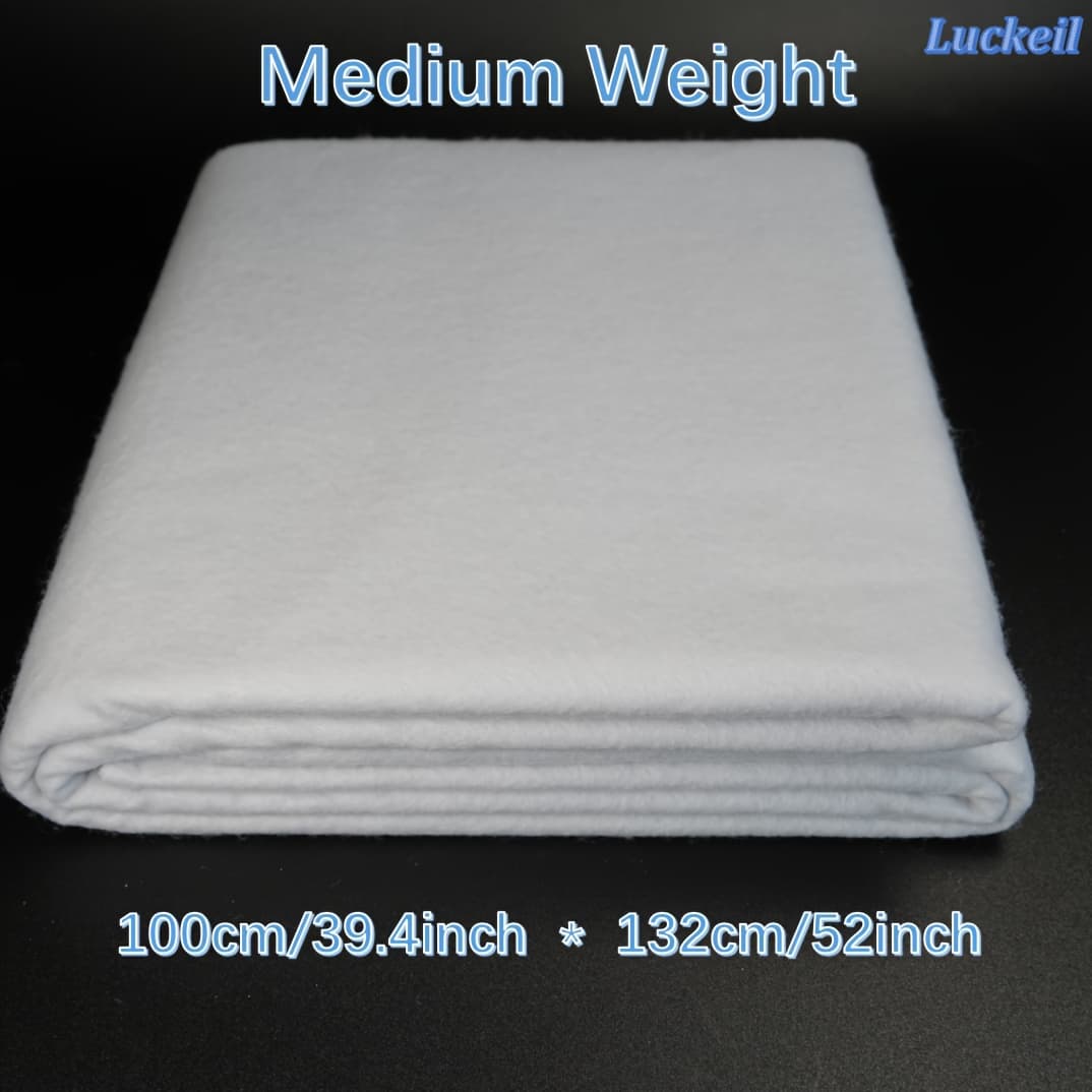 TEMU Iron-on Fusible Fleece Interfacing: Lightweight 125g/m² Or Medium Weight 206g/m², One-sided Loft, White, For Quilting, Tote Bags, And Home Decor (39.4 X 19.7 Inches Or 39.4 X 52 Inches)