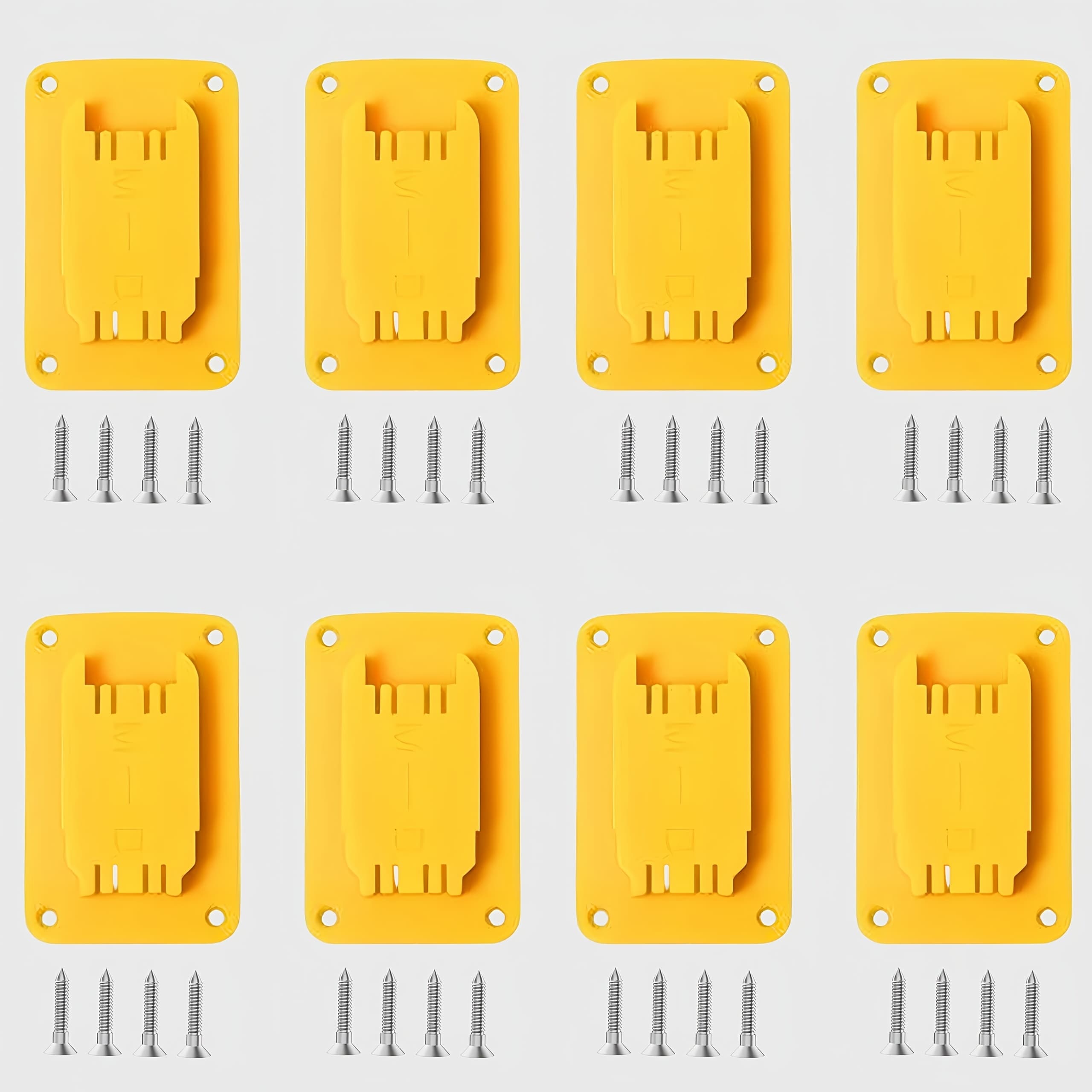 TEMU 8 Packs Wall Mount Compatible With 12v 20v Tool Holder (yellow)