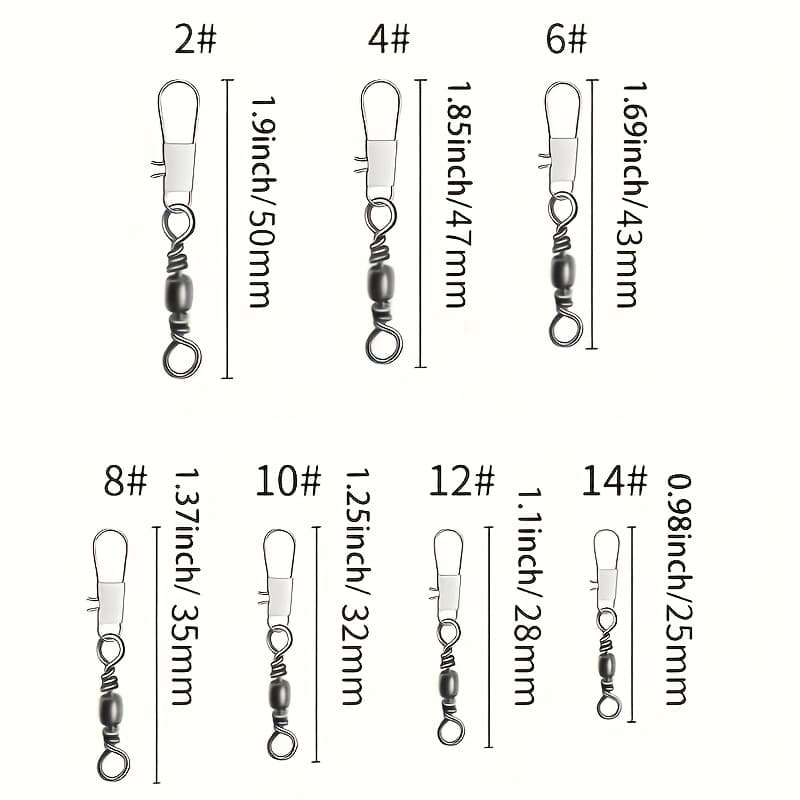 TEMU A Set Of 100 Fishing Gear Quick Connectors, Quick Connectors, Suitable For Freshwater And Saltwater Fishing