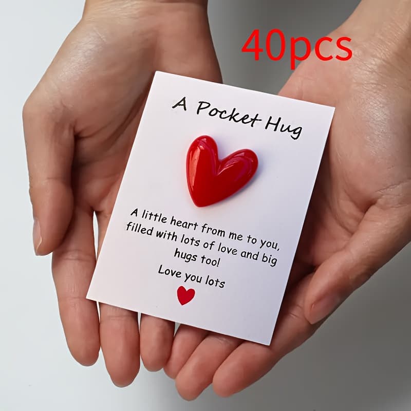 TEMU 40/80pcs Cute Pocket Hug Cards, Encouragement Cards, Perfect Gifts For Family, And On , Mini Items, Cute Aesthetic Items, Gift Cards