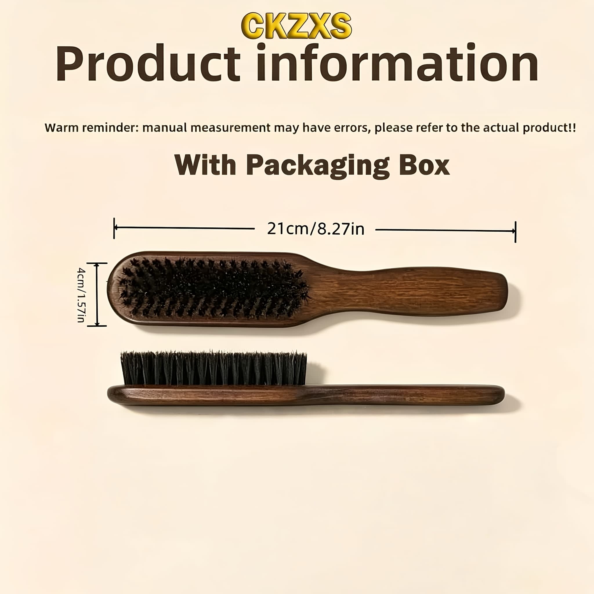 TEMU Men Beard Brush Hair Styling Comb Multi-functional Grooming Tool Fine Tooth Design For Oil Application For Use