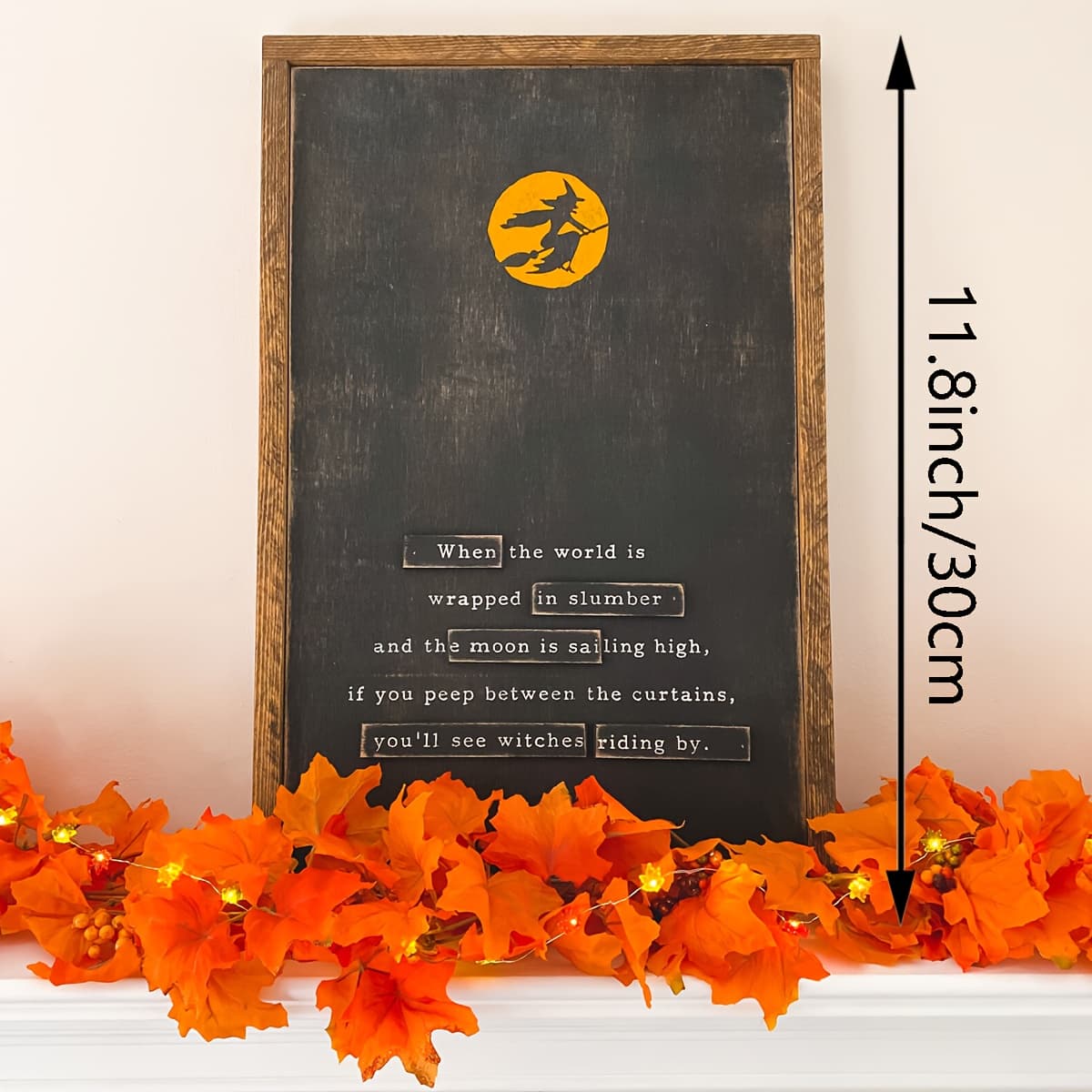 TEMU 3d When The World Is Wrapped In Slumber Wooden Sign, Rustic Home Decor, Rustic Halloween Decor, Farmhouse Halloween, Sign, Vintage Halloween Decor, Halloween Decor, Halloween Decorations Indoor