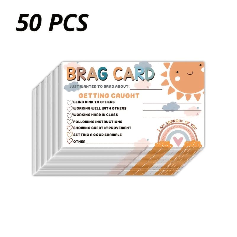 TEMU 50 Commendation Cards, Teacher Commendation Postcards, Positive Behavior Management Incentive Cards, Teacher And Parent Message Postcards