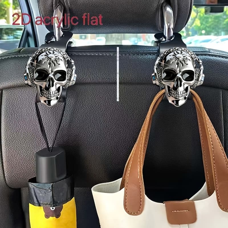 TEMU 2pcs 2d Headphone - Acrylic Overhead Headrest Hooks Suitable For Car, Suitable For Handbags, Wallets, Jackets Storage, Car Accessories, Holiday Gift For &
