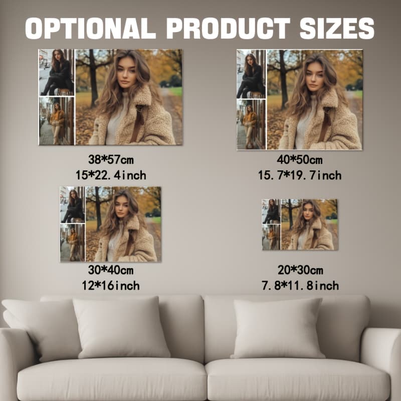 TEMU 2d Flat, 1pc Personalized Collage Photo Poster, Portrait And Photo Wall Art, 12x16 Inches, Ideal Gift, Decor, Picture Wall Decoration