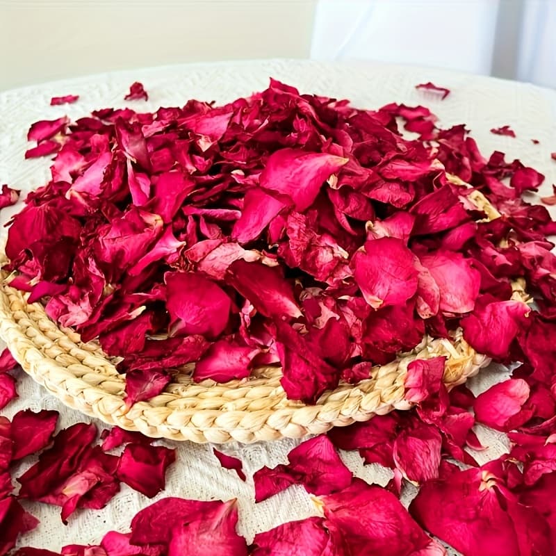 TEMU 1 Bag Dried Rose Petals Dried Flower Petals Bulk - 1.75oz/50g Dried Rose Petals, Real Natural Dried Rose Flowers Petals For Bath, Soap Making, Candle Making, Wedding, Confetti, Crafts, Non Edible