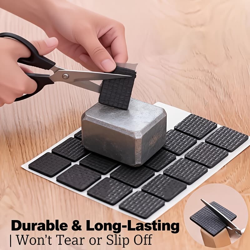 TEMU 28/58pcs Pieces Of Noise Reducing Chair Leg Protectors, Anti-slip Furniture Mats, Durable Metal - Suitable For Dining Chairs And Tables, And Noise Reducing Chair Mats