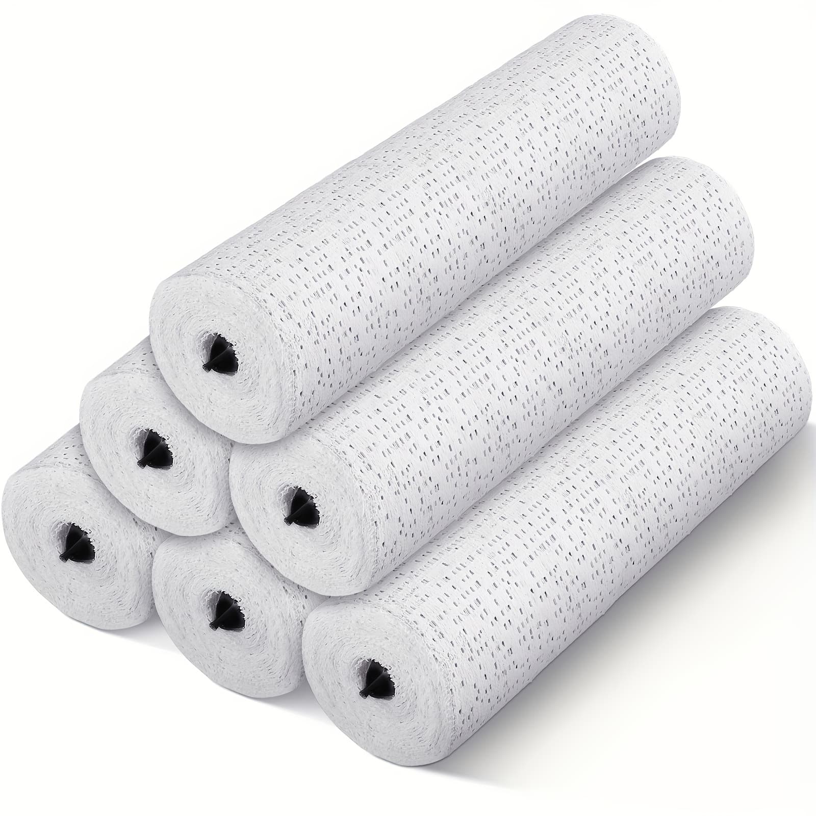 TEMU 6 Rolls Plaster Strips Plaster Gauze Bandages Blank Cloth Wrap Rolls For Diy , Belly Cast, Body Molds, Mask Making, Scenery Art(8 X 106 Inches)