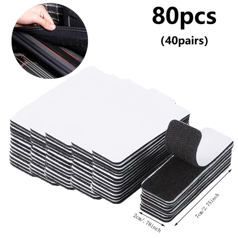 TEMU 80pcs Self-adhesive Tape Fasteners, Heavy-duty Mounting Strips, Adhesive Back Strips For Home Or Office, Hole-free, , Durable, Ideal For Lightweight And Heavy Use