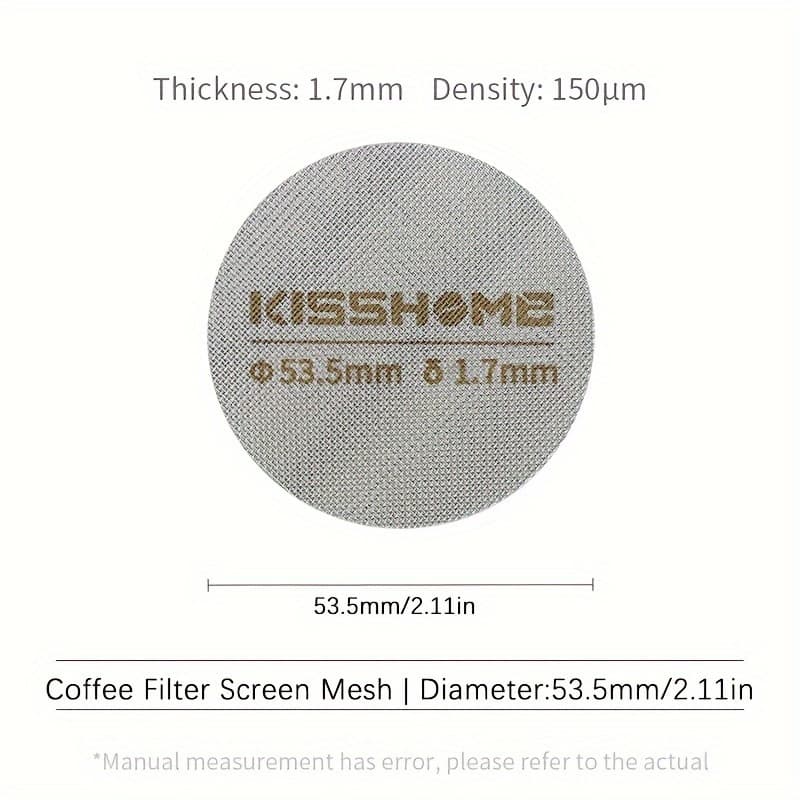 TEMU 1pc Espresso Puck Screen Heat Resistant Steel 51mm 53.5mm 58.5mm Diameter Reusable Coffee Additions For Machine 51mm 54mm 58mm Portafilter