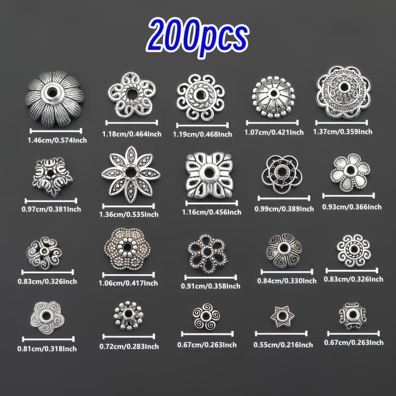 TEMU 99/200pcs Exquisite Petal Flower Bone Bead Bead, Suitable For Jewelry Bracelets, Earrings, Anklets, Necklaces, Durable Decorative Additions