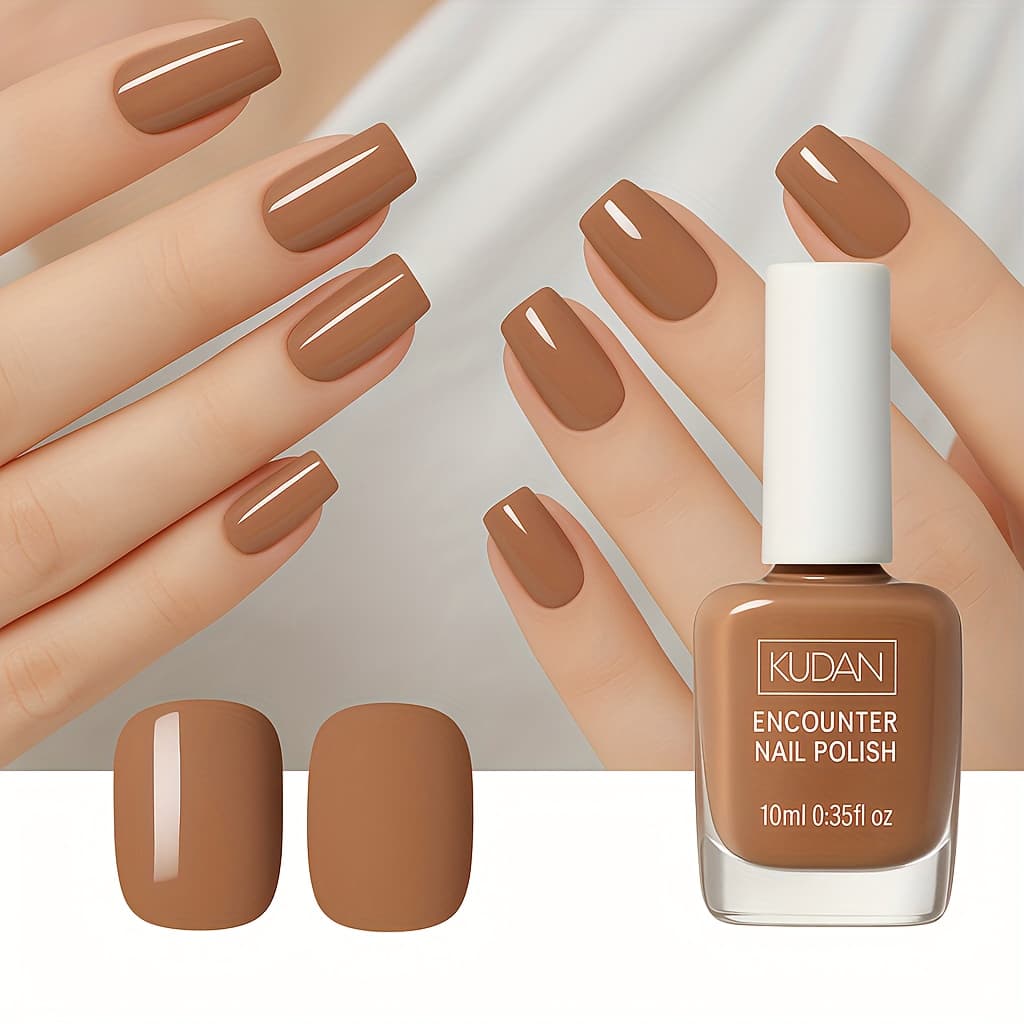 TEMU 1 Bottle Light Brown Gel Nail Polish | 0.35 Fl Oz, -free & No Lamp Required, Peelable, Quick-drying, Long-lasting , Ideal For Salon And Nail Art, Perfect Gift For Spring And Valentine's Day