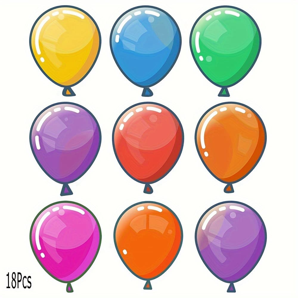 TEMU 5x6inch Colorful Balloons Cutouts Cards Birthday Bulletin Board Decorations Cards Sign Card For Classroom 18pcs