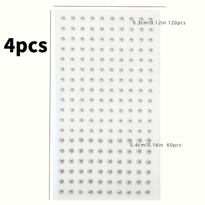 TEMU Free Self-adhesive Fake Piercing Kit, 4pcs Lip/nose/eyebrow Rings, Cool Y2k Makeup Accessories For Women