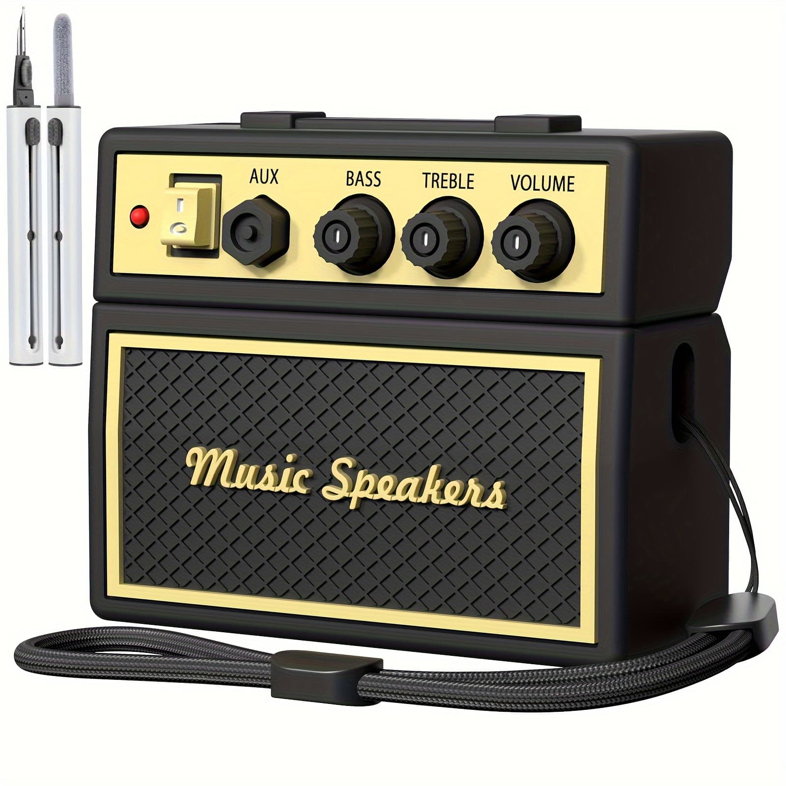 TEMU Silicone Cover For With Cleaning Kit, Featuring A Retro Guitar Amps, Soft Protective Case For Men And Women