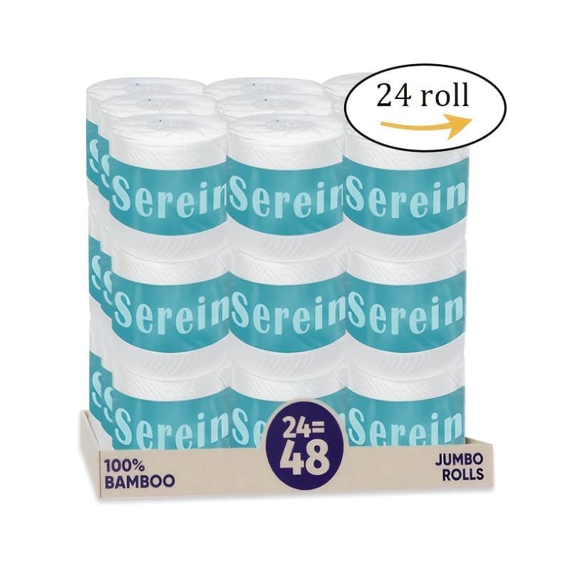 TEMU Super , 24 Rolls Per Box, Extremely Cost-effective, Tough Yet Skin-friendly Toilet Paper100% Bamboo, 300 Sheets, Toilet Paper, Pack Of 24 Roll, (pack Of 24 Roll)3-ply.