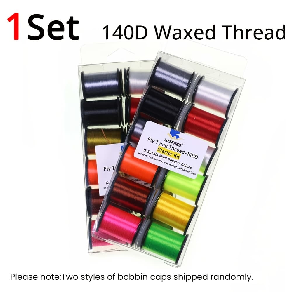 TEMU 12 Colors/set Of 140d Waxed And Twisted Fly Tying Threads Suitable For Slot Patterns, Dry Wet Flies, Midges, Nymphs, Streamers Etc