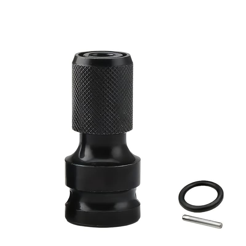TEMU 1pc Electric Wrench Drill Bit Adapter With Hex Head, 1/2" To 1/4" Swivel Converter And Free Accessories (lever & Washer Included)