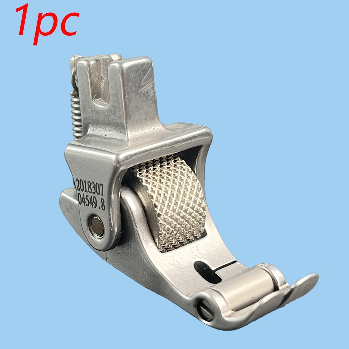 TEMU 1pc Flat Car Thick Material New Roller Presser Foot, Dual Wheel Presser Foot, Adjustable Thickness, Curtains, Leather, Down