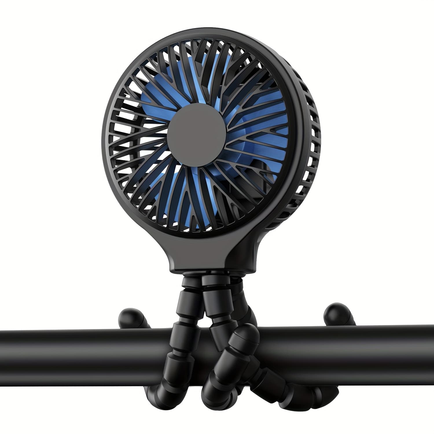 TEMU Battery Powered Stroller Fan, Flexible Tripod Clip On Fan With 3 And Rotatable Handheld Rechargeable Personal Portable Fan For Car Seat Crib Bike Treadmill