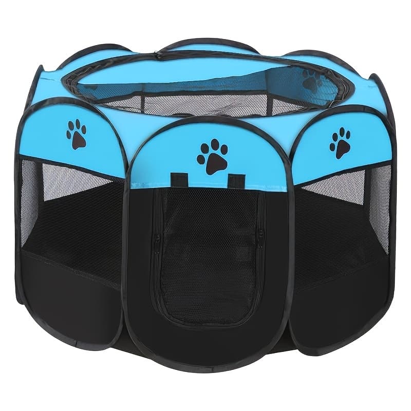 TEMU Premium Folding Octagonal Pet Enclosure Tent - Spacious Hard-wearing Oxford Cloth, Traditional Style, The Perfect For Dogs And Cats To Play Indoors And Outdoors