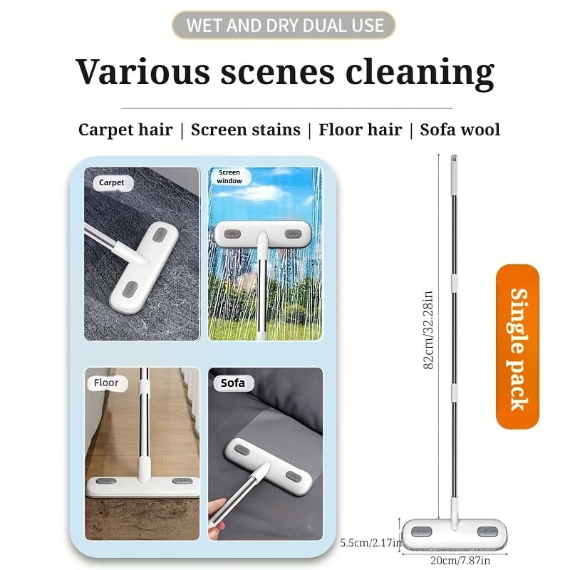 TEMU Cleaning Brush, Extendable Handle, Screen Cleaning Tool, Reusable Pet Hair Remover, Household Door And Window Cleaning Brush, Cleaning Supplies, Cleaning Tools, Halloween/ Christmas Gifts