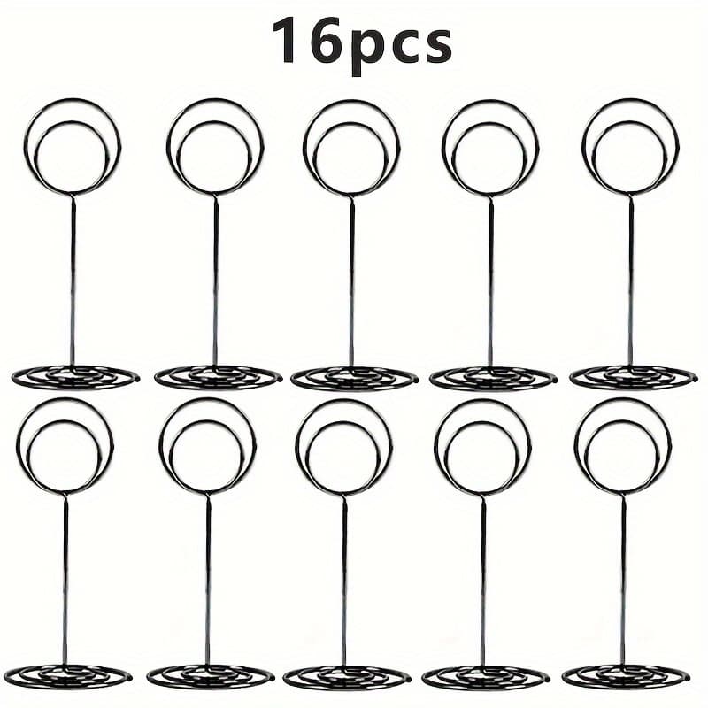 TEMU 16pcs Number Holders For Wedding Seating Cards, Desktop Centerpieces, Photo Clips, And Memo Stands