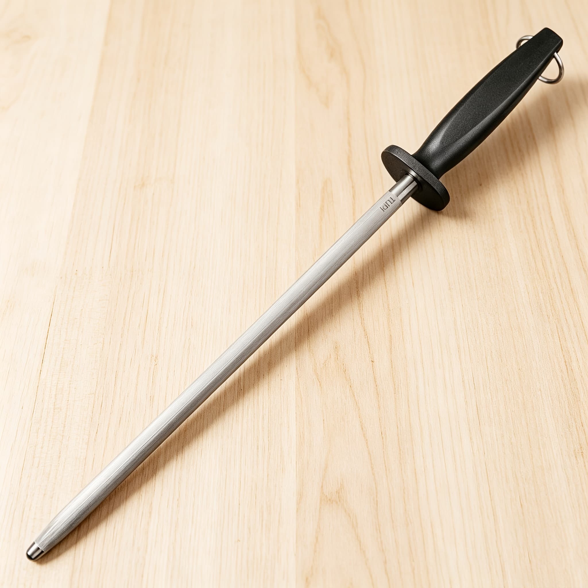 TEMU 12 Inch High Carbon Steel Manual Sharpening Tool With A Hanging Ring, Outdoor Sharpening Rod