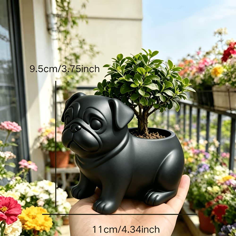 TEMU 3d Printed Dog Planter, Adorable Animal-shaped Flower Pot For Succulents & Indoor Plants, Perfect For Desk, Balcony Or Garden, Ideal Gift For Dog And Plant Enthusiasts Gardening Gift,home Decor