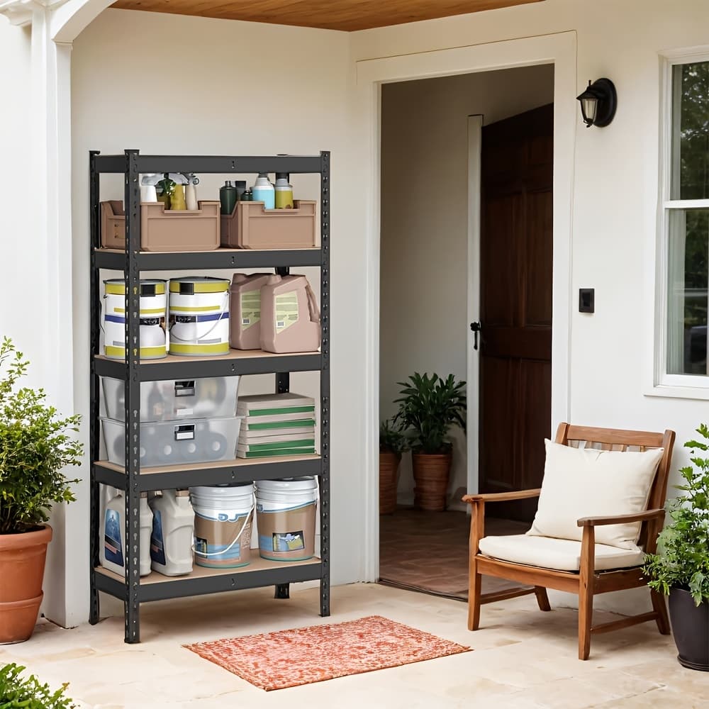 TEMU 5-tier Storage Shelves, Boltless Assembly, Garage Storage, Adjustable Shelving Unit, 11.8 X X 59.1 Inches, Load 1929 Lb, Utility Shelves