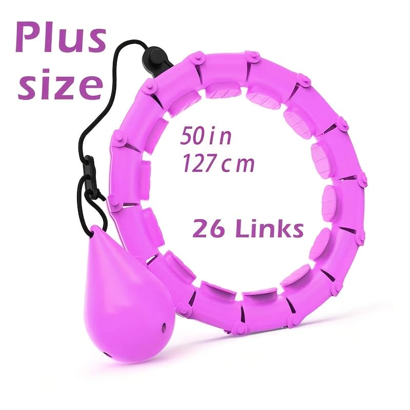 TEMU 50 Inch Plus Size Pilates Circle With Ball, 26 Sections Removable Links, 360 Degree Rotating For Home Fitness, Pilates And Shaping, Outdoor