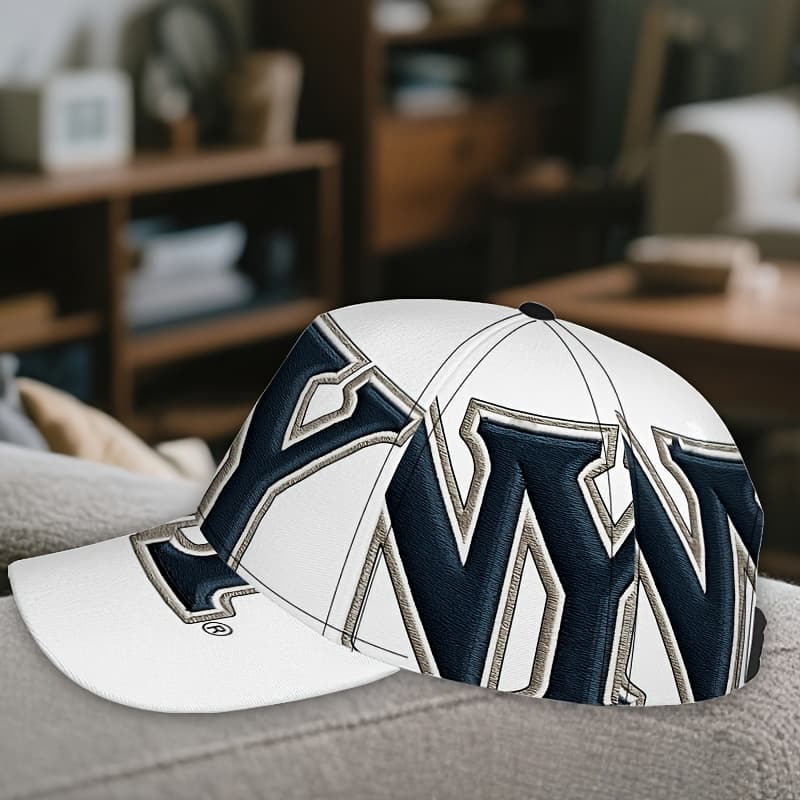 TEMU A Baseball Featuring An Embroidered Bright Colors, Designed In A Black-and-white Urban Style, Ideal For Jogging, Athletic Activities, And Everyday Use,