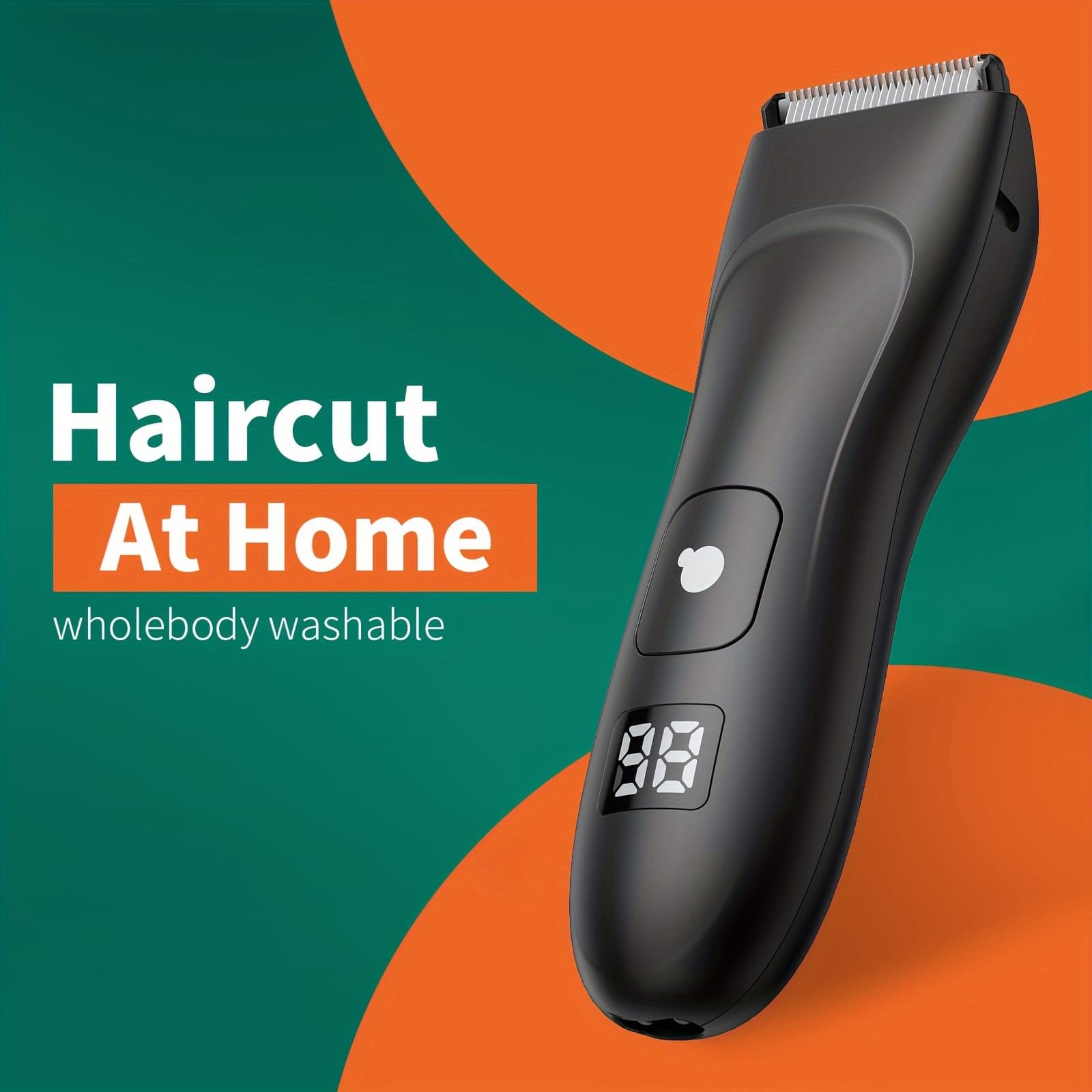 TEMU Ball Trimmer For Men - Ipx7 Body Hair Trimmer, Ceramic Blade, Lcd Battery Display, Replaceable Blade Head, Electric Groin & Pubic Shaver Es030