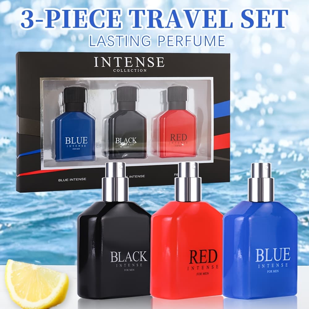 TEMU Travel Set, Men's Eau De Toilette Spray Gift Box, Long Lasting Scent, Ideal For Halloween/christmas/ Holiday Gifts