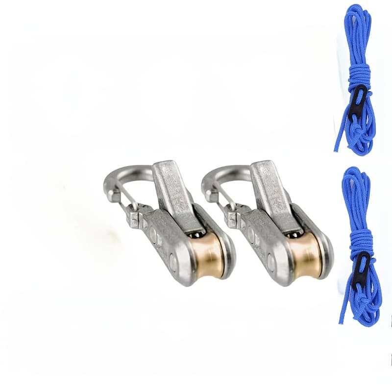 TEMU 4pcs Set Of Ropes With Wheels And Buckles, Locking Safety Tying, Camping Kayaking Outdoor Tying Ropes