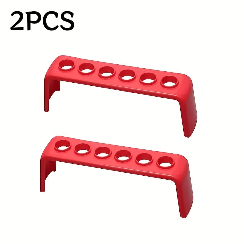 TEMU 2 Red Laboratory Test Tube Racks, Plastic Test Tube Storage Racks, Portable Chemistry Experiment Racks, Suitable For , Classrooms, Teaching, And Outdoor Organization And Storage .