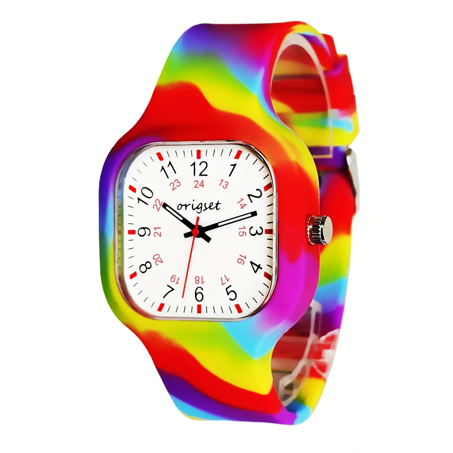 TEMU Origset Women' Watch With 24-hour And 3- For Nurses, Students, Teachers, And Doctors In A Tie-dye Style For Ladies And Men