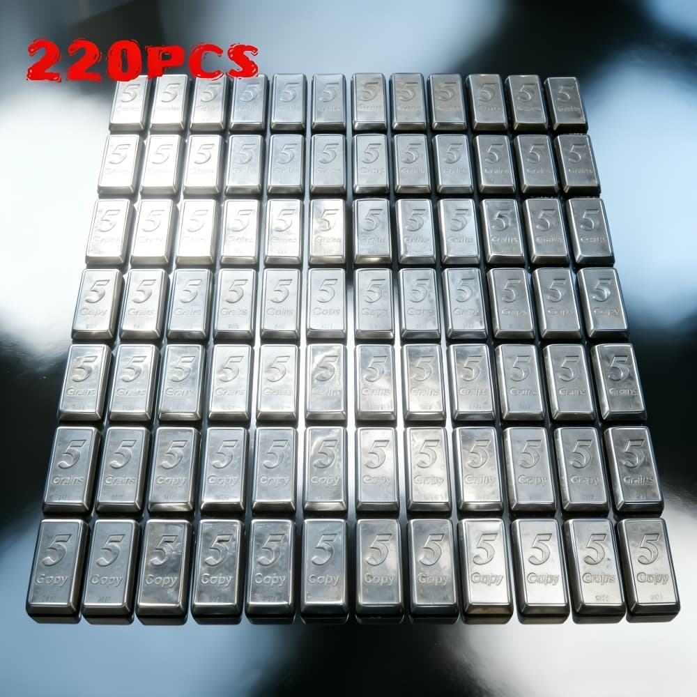 TEMU 220pcs Bars - Pure Collectible Mini Silvery Bars (2024 Us Cast) - Perfect For Collectors - Perfect Gift For