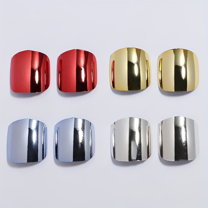TEMU 96pcs Electroplated Toenails Y2k Style