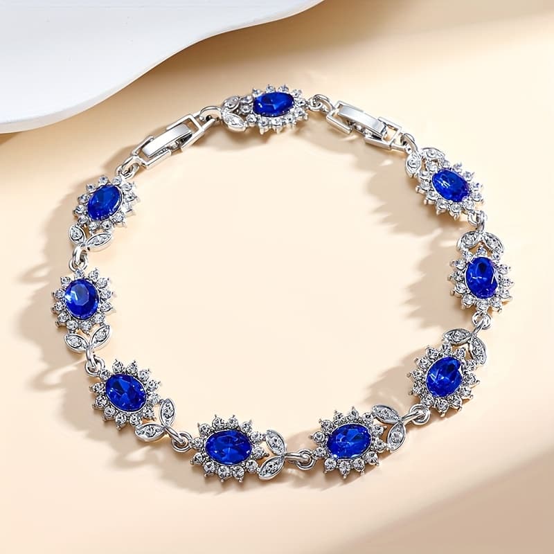 TEMU An Elegant And Exquisite Women's Bracelet Set With Sparkling Rhinestones, Suitable For Daily Women