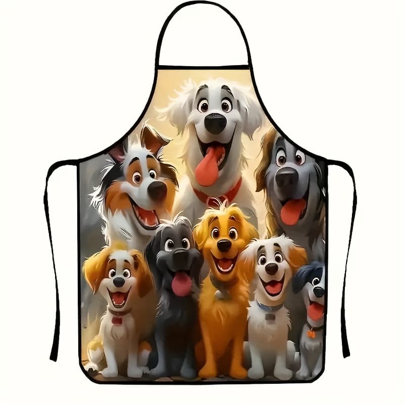 TEMU A Kitchen Apron Made Of 100% Polyester Material, Suitable For Home Kitchens