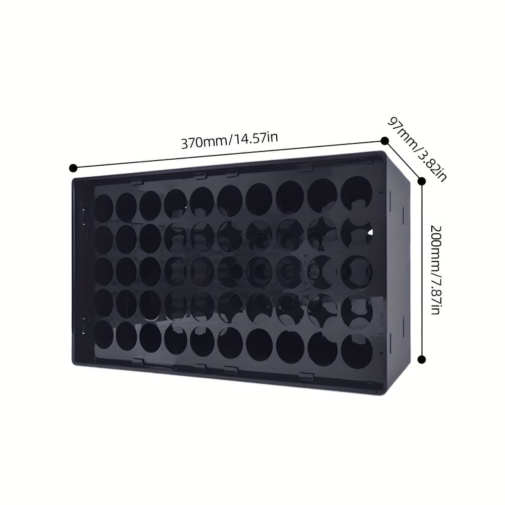 TEMU Multi-hole Tattoo Color Holder, Black Acrylic Wall Hanging Component, Suspended, Can Hold 50 1oz Color Colors, Very Suitable For And Enthusiasts