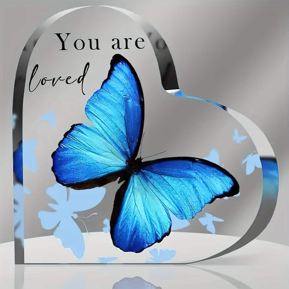 TEMU 2d Flat, Blue "you Are" Affirmation Tabletop Decor - Retro Irregular-shaped Positive Message Gift Suitable For Christmas, Thanksgiving, Desktop Display With Protective Film (english Text)