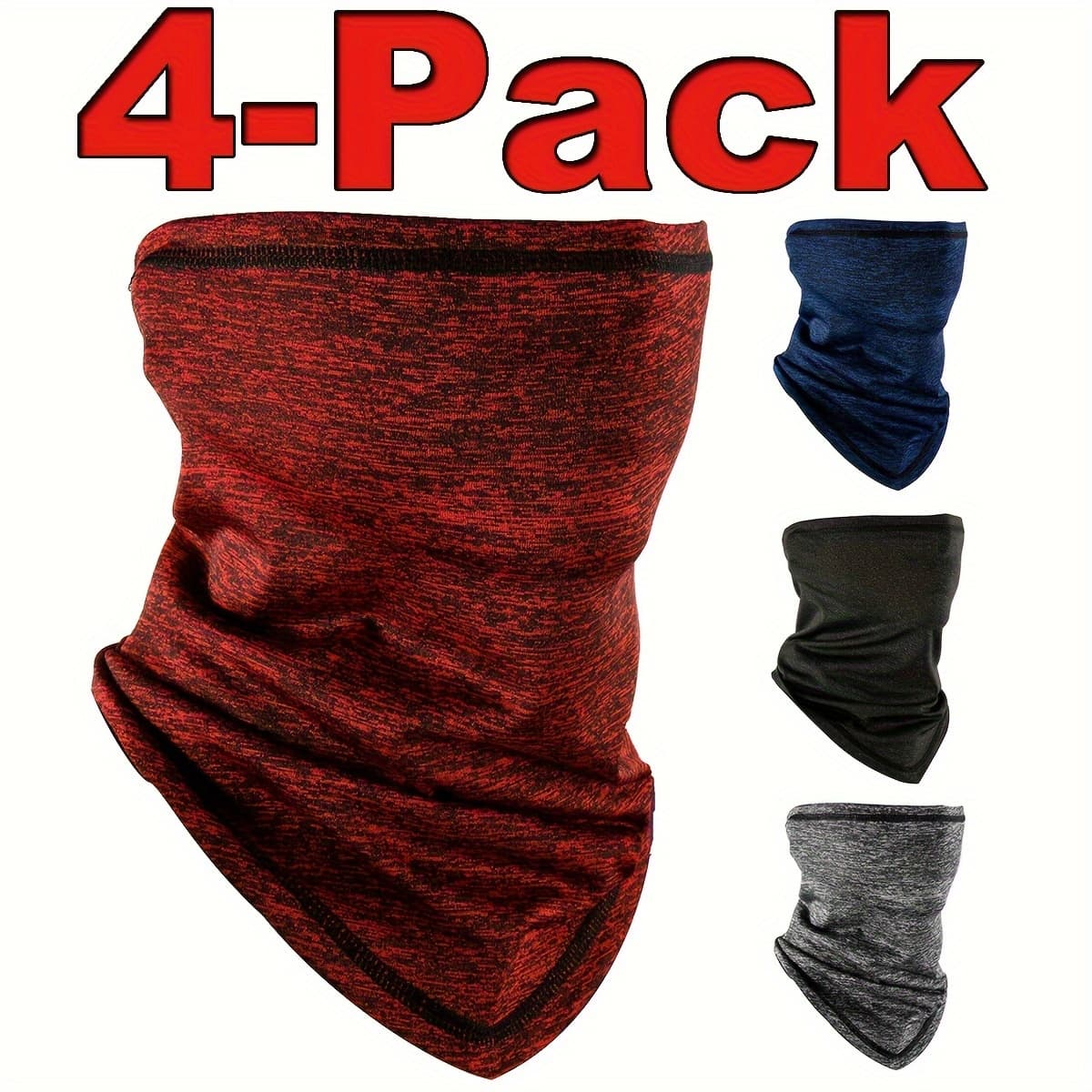 TEMU Set Of 4 Summer Neck Gaiters Designed For Protection, Cooling, And , Suitable For Outdoor Activities Like Fishing, Cycling, And Hiking