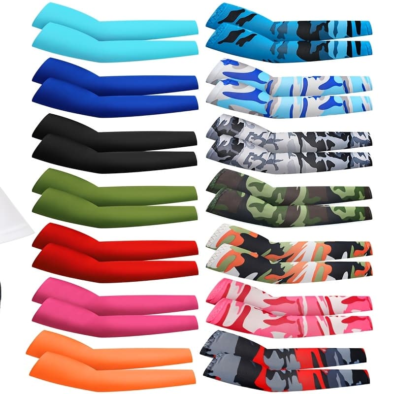 TEMU 14 Pairs Arm Sleeves For Sun Cooling Arm Compression Cover Boy Girl Sport Football ( Color, 3-7 Age)