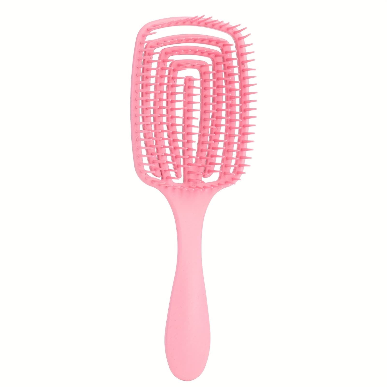 TEMU 1pc Square Hairbrush For Wet And Dry Hair, Detangling Comb With Gentle Bristles, Scalp Massage And Hair Smoothing Tool