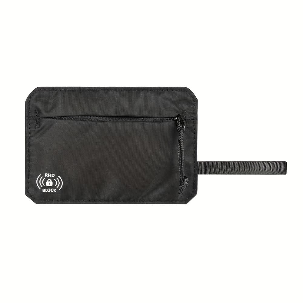 TEMU Anti-theft Rfid Blocking Hidden Belt Travel Pouch Small Wallet For Credit Card, Id, Cash, Concealed Bag Holder For Women And Men