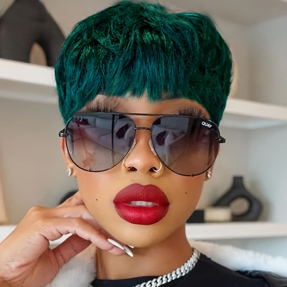 TEMU Short Natural Looking Synthetic Wigs For Women With Bangs - Cut Wavy Wig, 8 Colors (,, Blonde, ,,, Ash Blonde, Blonde) | Wear & Low Maintenance Hairstyle