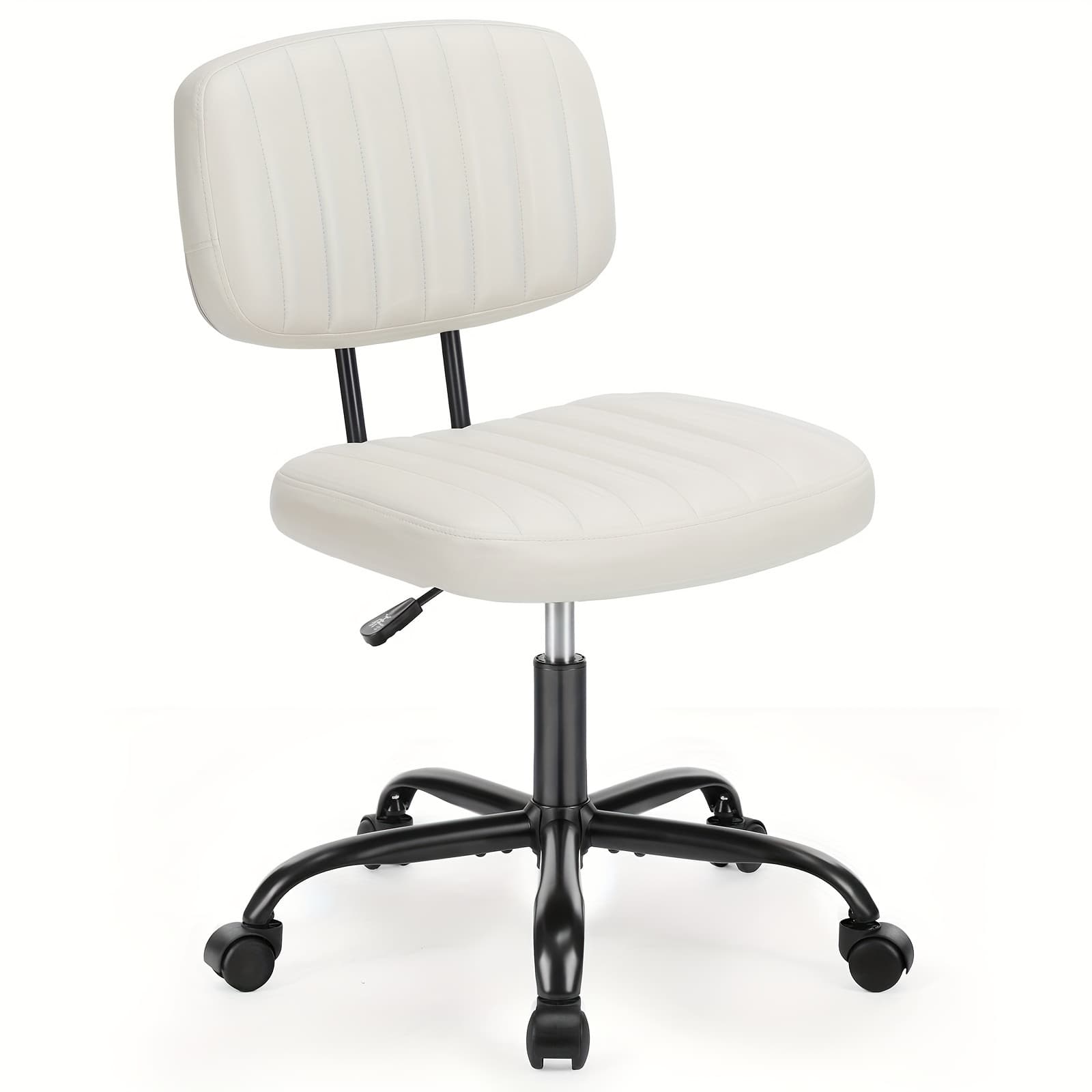 TEMU Small Office Chair, Computer Desk Chair With Wheels And Lumbar Support, Comfy Cute Armless Vanity Rolling Swivel Task Chair No For Home Office Study